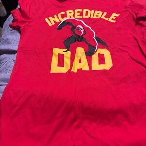 Disney Red 'Incredible Dad' Short Sleeve Tee